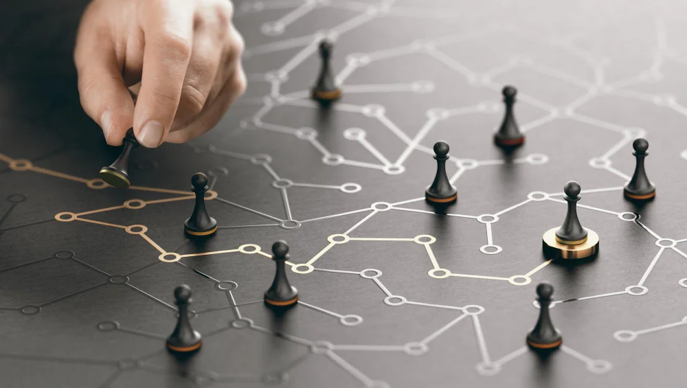 hand-moving-pawn-conceptual-maze-shortcut-success-career-guidance-concept-composite-image-hand-photography-3d-background