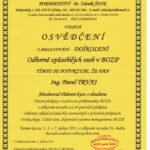 Vlastní cesta - Pavel Trvaj - osvědčení - OZO a BOZP