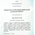 Vlastní cesta - Pavel Trvaj - osvědčení - integrovaný systém plnění ohlašovacích povinností ISPOP