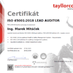 Certifikát Ing. Marek Mitáček ISO/IEC