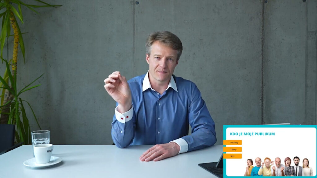 Ukázka z webináře o prezentování – Jiří Střelec vysvětluje „Kdo je moje publikum“