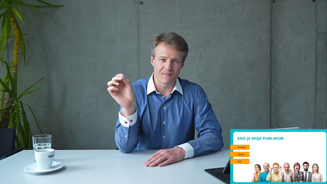 Ukázka z webináře o prezentování – Jiří Střelec vysvětluje „Kdo je moje publikum“