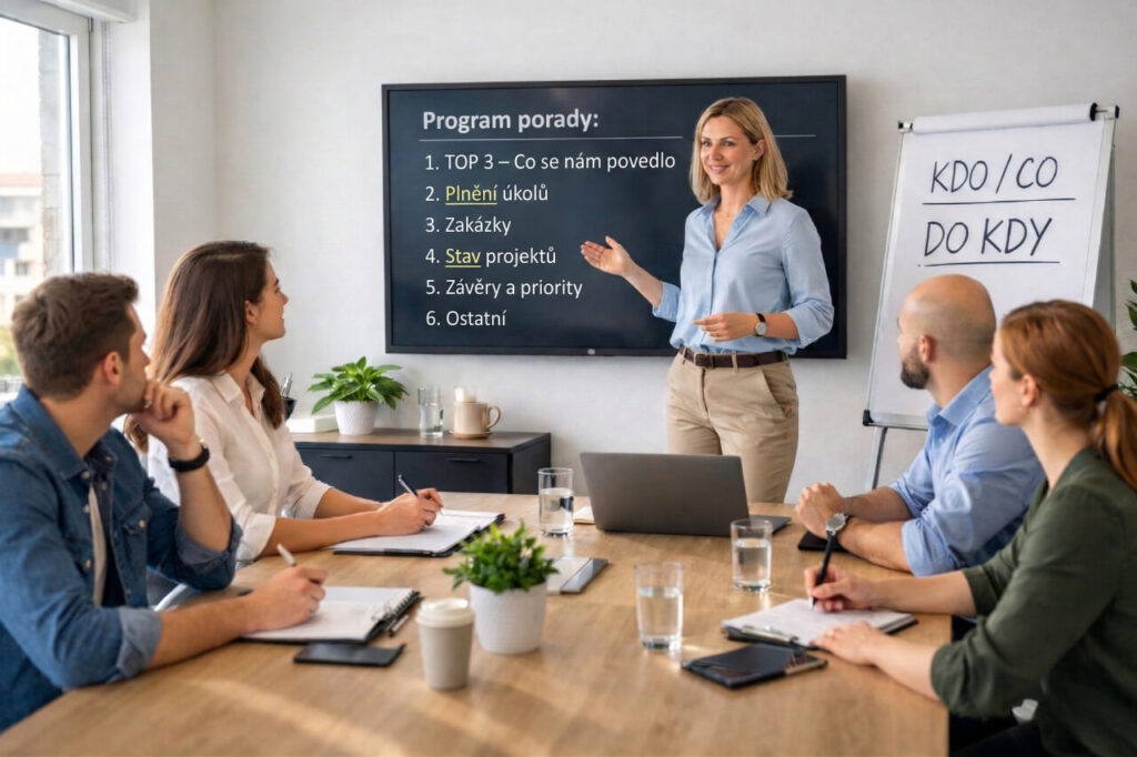 vedeni porady ve firmě