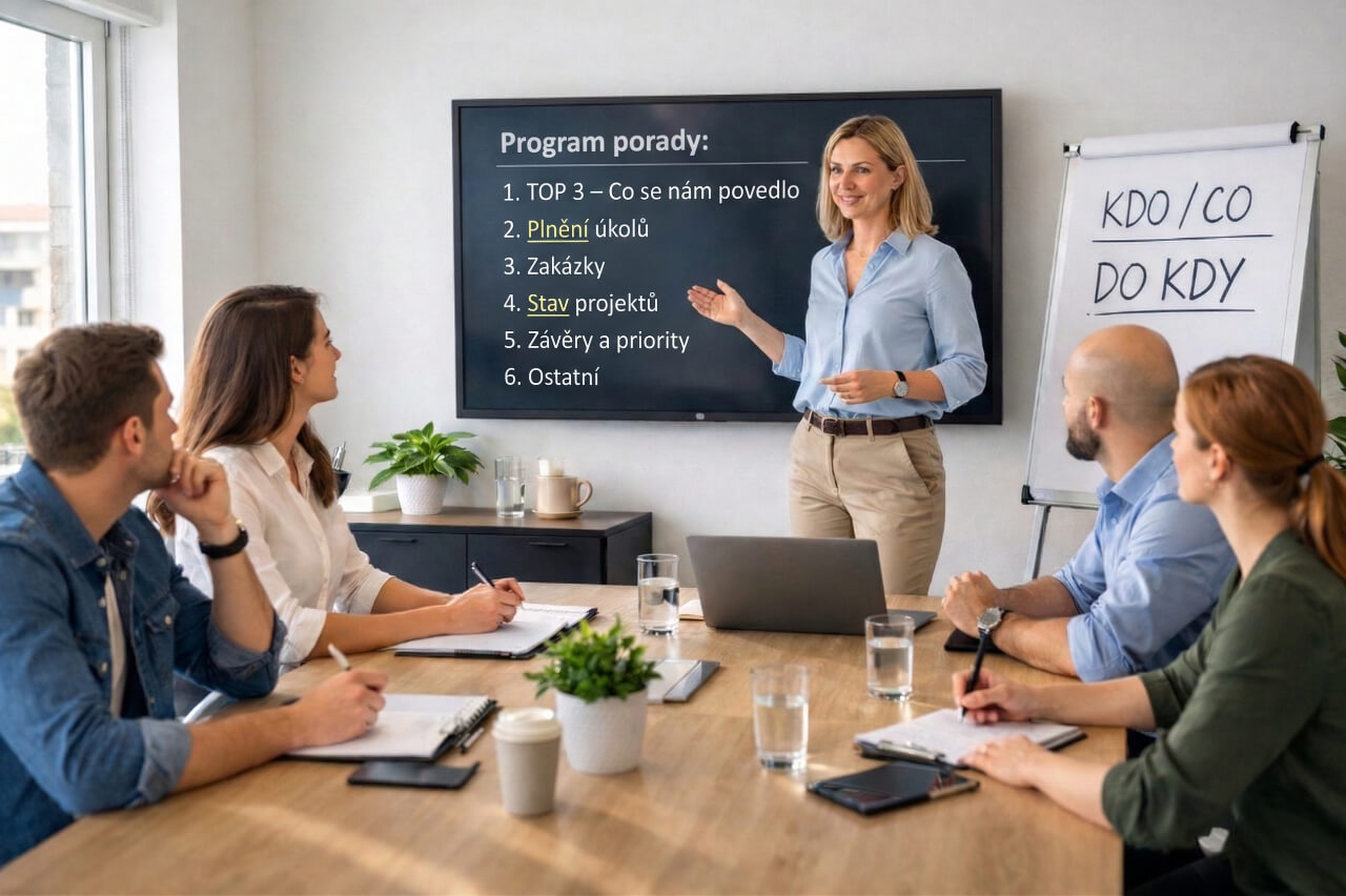 vedeni porady ve firmě