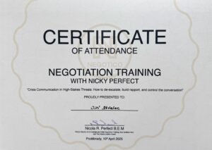 Certifikát vyjednávání